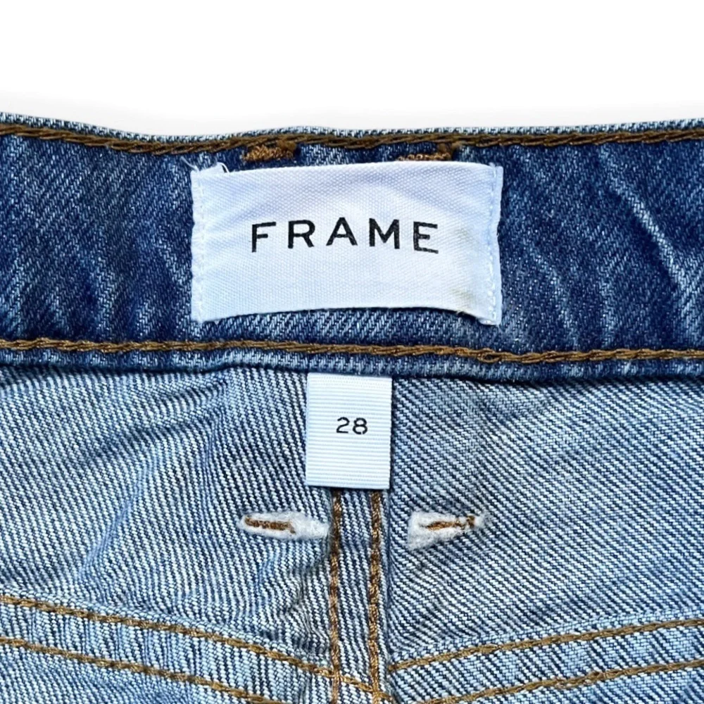 FRAME Le High 'N' Tight Faded High-Rise Tapered Jeans, 28” - Picture 5 of 13